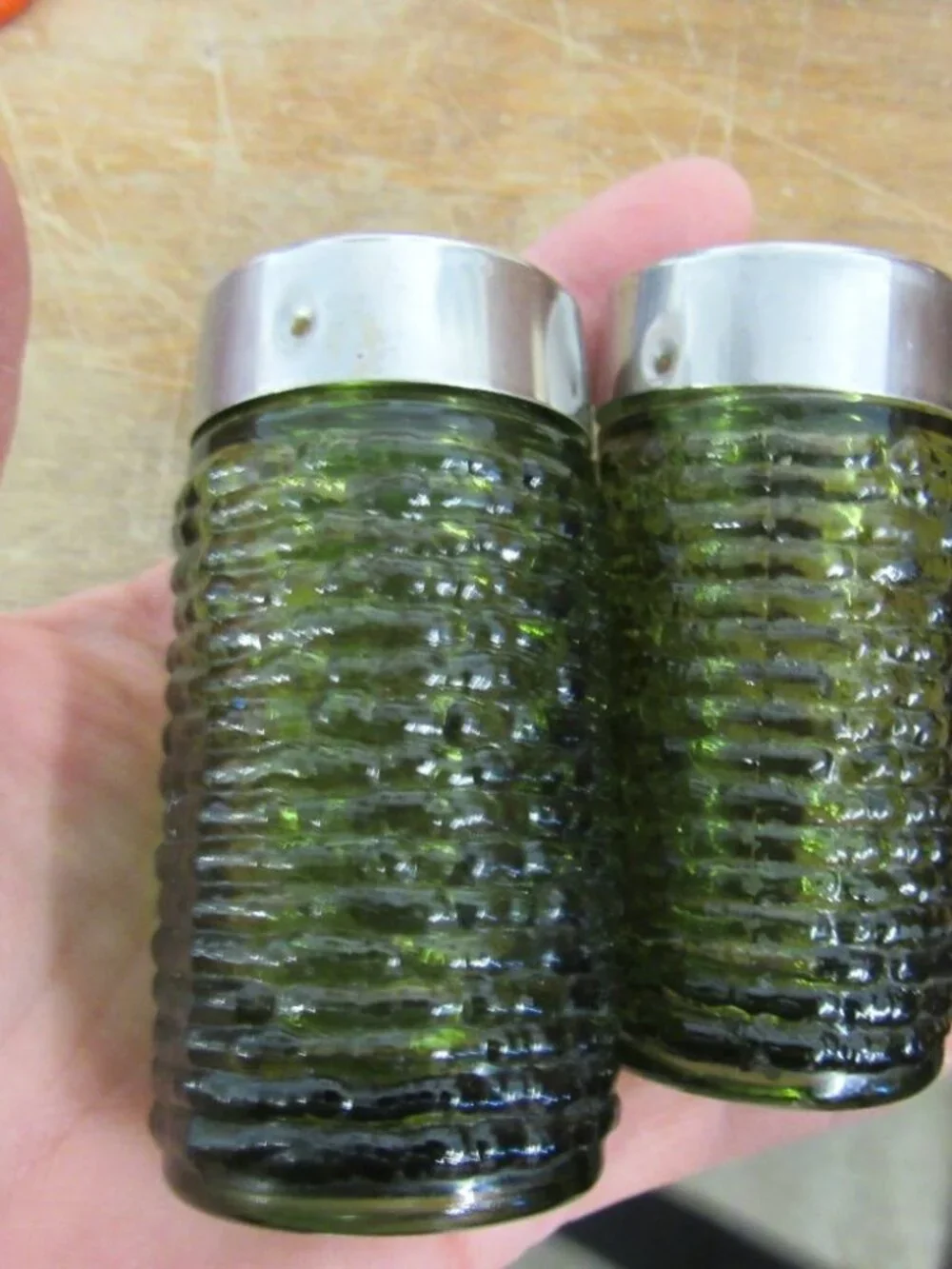 Soreno Pattern Anchor Hocking Salt and Pepper Shakers